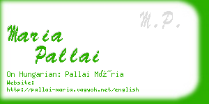 maria pallai business card